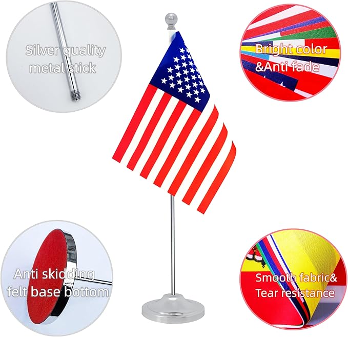 America USA Desk Flag, American Table Office Flag - Image 3