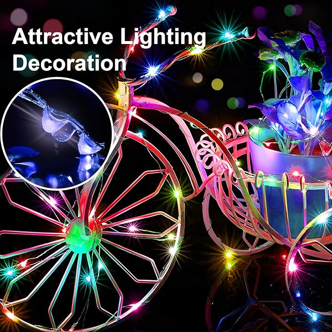 2 Pack 16Ft 50 LED Fairy Lights Mini String Lights Waterproof - Image 5
