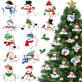 Suzile 36 Pcs Christmas Wooden Ornaments Melting Snowman Style Hanging Decor by Suzile