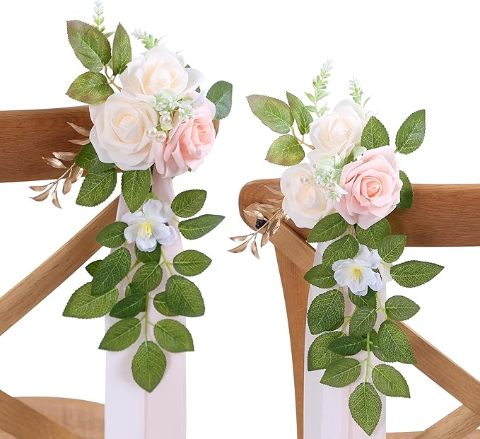 10 Wedding Aisle Decorations for Wedding Ceremony Pink Wedding Chair by DreamBuilt