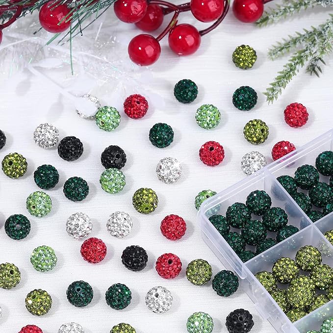novani 240pcs 10mm Green Rhinestone Beads - Image 5