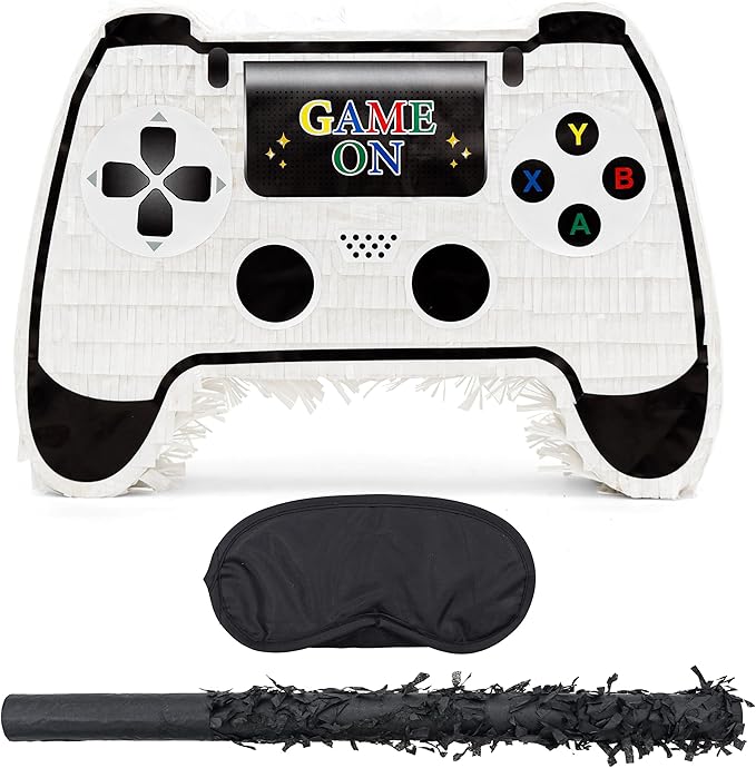 White Game Controller Pinatas Bundle by Birchio