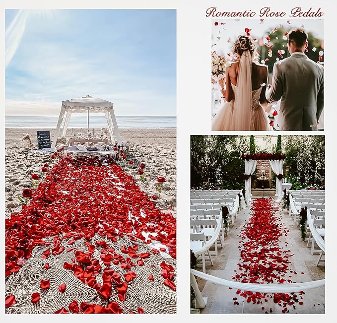 1000Pieces Rose Petals, Artificial Flower Petals Fake Rose Petals - Image 4