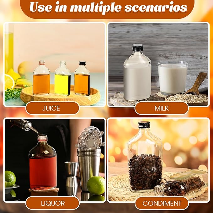 Patelai 16 Pcs Clear Glass Bottles - Image 6