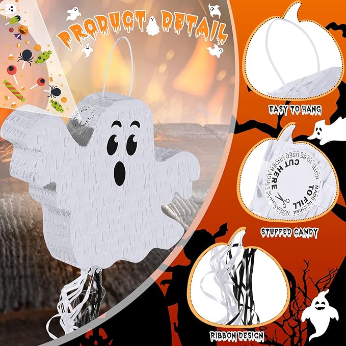 Leitee Halloween Pinatas Spooky Ghost Pinata Halloween Mexican Pinatas - Image 3