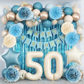 Dusty Blue 50th Birthday Party Decorations by KAINSY