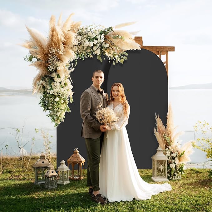 Set of 2 Arch Backdrop Cover, High Elastic Wrinkle-Resistant Arch Cover - Image 2