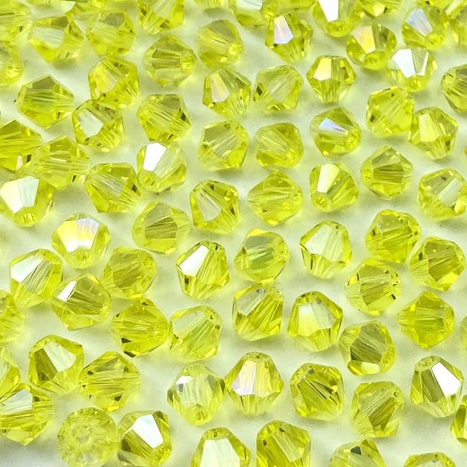 100pcs 8mm Bicone Crystal Glass Beads Loose Spacer Beads Faceted Craft Beads by LIMAOLLY