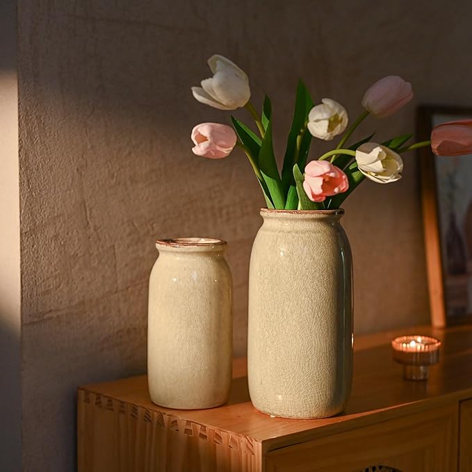 VICTOR & TERESA Rustic Green Vase - Image 5