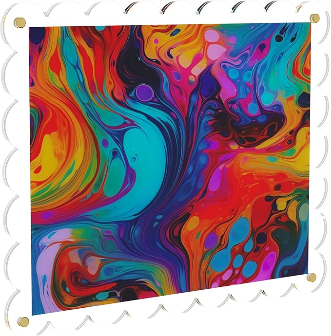 Acrylic Picture Frame for Wall, Frameless Clear Photo Frame by Tohiasen