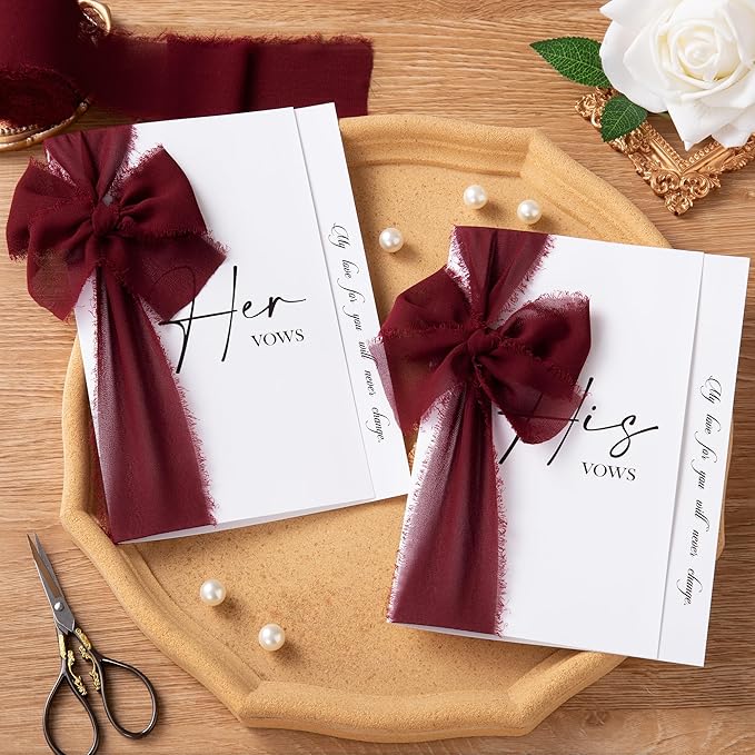 DORIS HOME Burgundy Chiffon Ribbon - Image 4