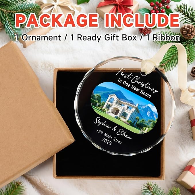 House Warming Gifts New Home Ornament Personalized First Home Christmas - Image 7