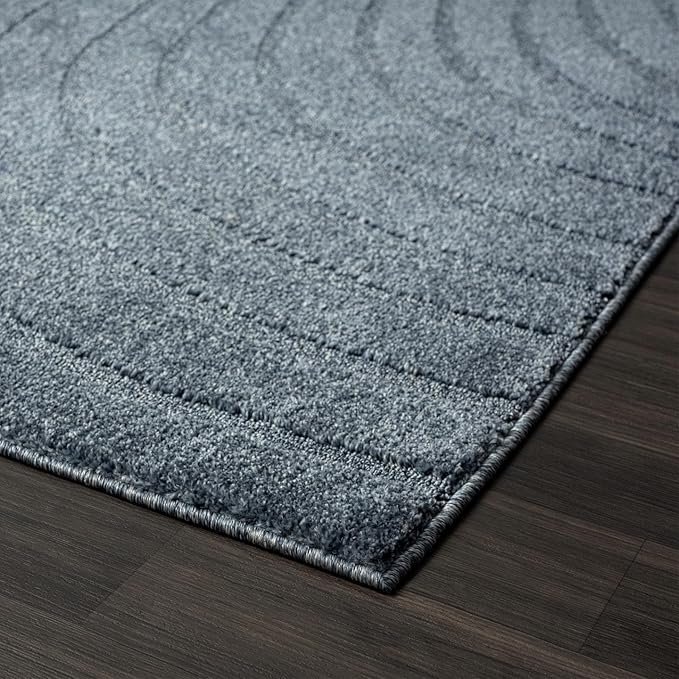 LUXE WEAVERS Modern Geometric Wave Blue 4x6 Area Rug - Image 7