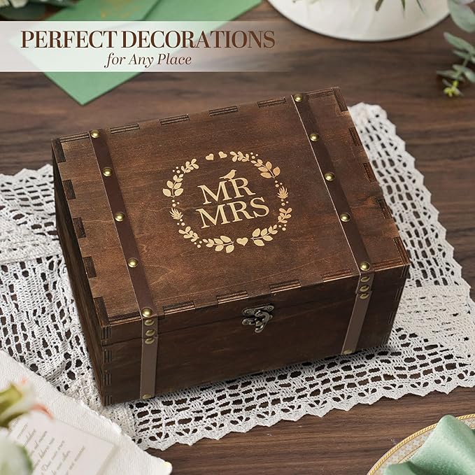 AW BRIDAL Large Mr and Mrs Wedding Keepsake Box - Image 5