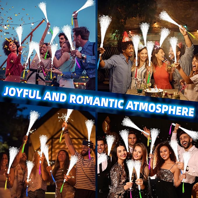 28 PCS Fiber Optic Wands with 3 Light Modes, Glow Wands & Light Up Wands - Image 6