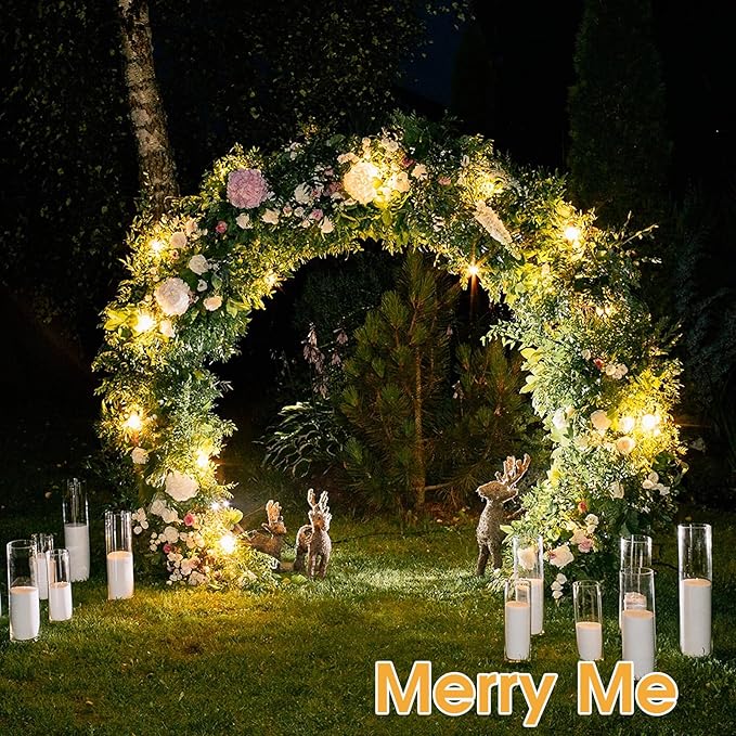 7.2ft Round Backdrop Stand, Stable Balloon Arch Stand, Metal Wedding Arch - Image 9