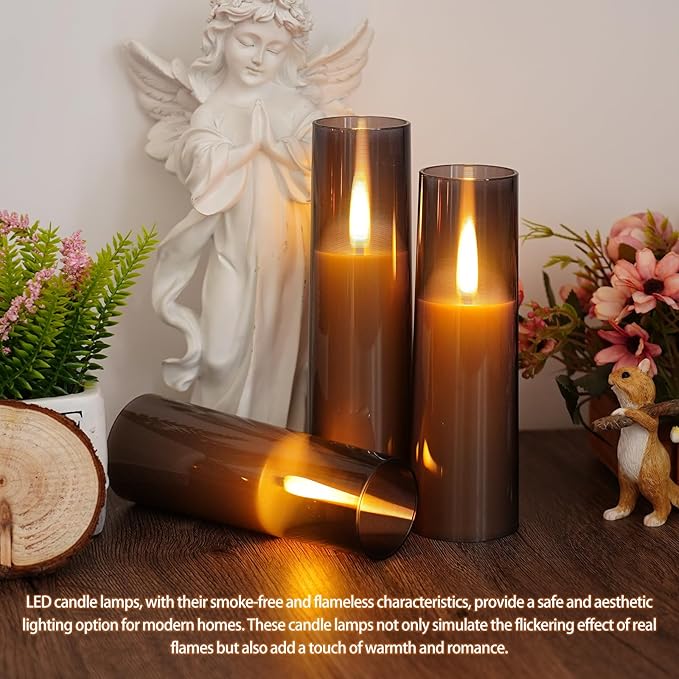 Flameless LED Candles, Upgraded Realistic Flickering Flame Battery Operated - Image 5