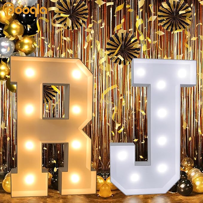 Pooqla 3FT Marquee Light Up Letters, Giant LED Sign Big Mosaic Marquee Letters - Image 7