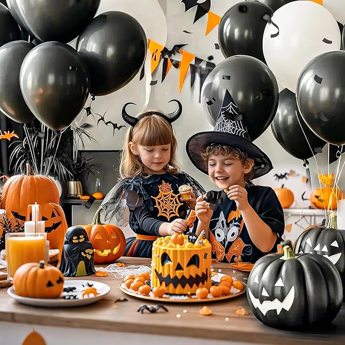 Black Halloween Balloons 110Pcs Black Balloon 12 inch, Latex Balloons - Image 8