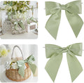 AIMUDI Sage Green Satin Bows 5.5" Bows by AIMUDI