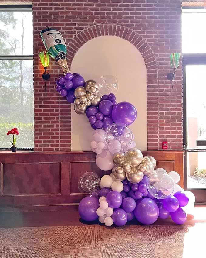 Bezente Purple Balloons Latex Party Balloons - Image 7
