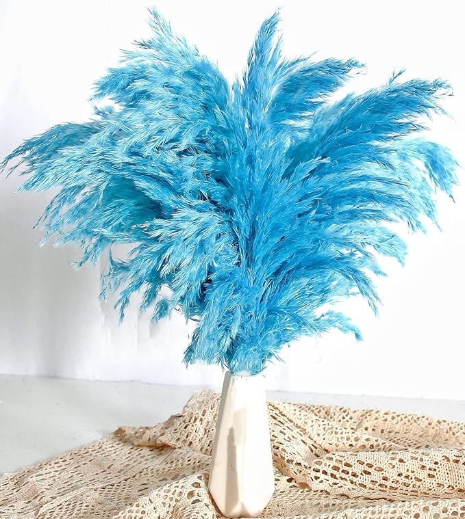 Blue Pampas Grass for Home Decor - Image 5