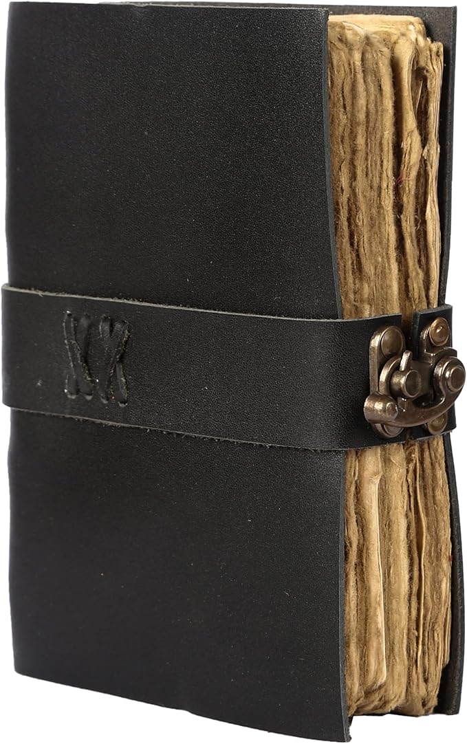Vintage Leather Journal Handmade Buffalo Non-Refillable Deckle Edge Paper – - Image 3