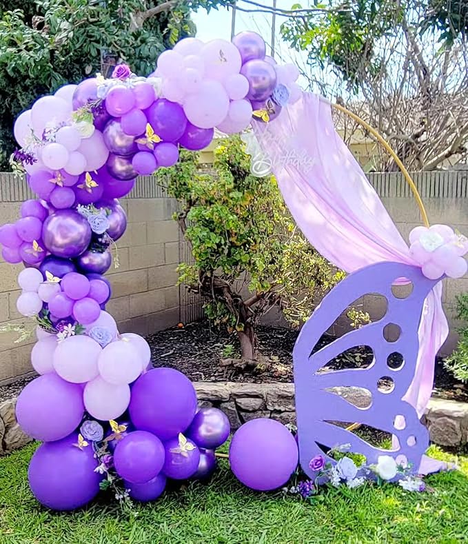 Bezente Dark Purple Latex Party Balloons - Image 7