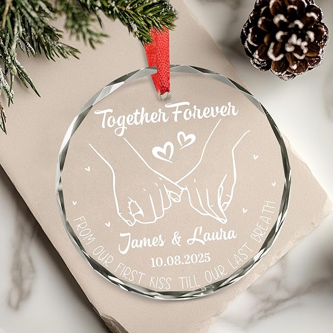 Personalized The Year We Became Mr & Mrs Christmas Ornament - Image 3
