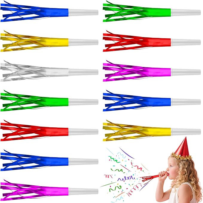 24 PC Multi Party Blowers for Adults Party Horns Birthday Blowers Noisemakers by Acoavo
