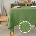 NLMUVW Olive Green Tablecloth Rectangle, Linen Table Cloth Water Resistant by NLMUVW