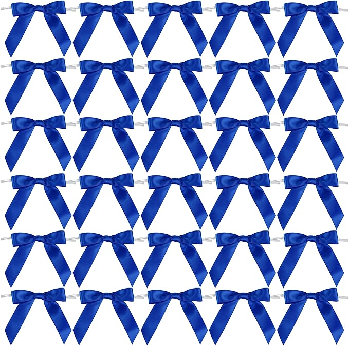 AIMUDI Royal Blue Bows 2.5" Satin Bows by AIMUDI