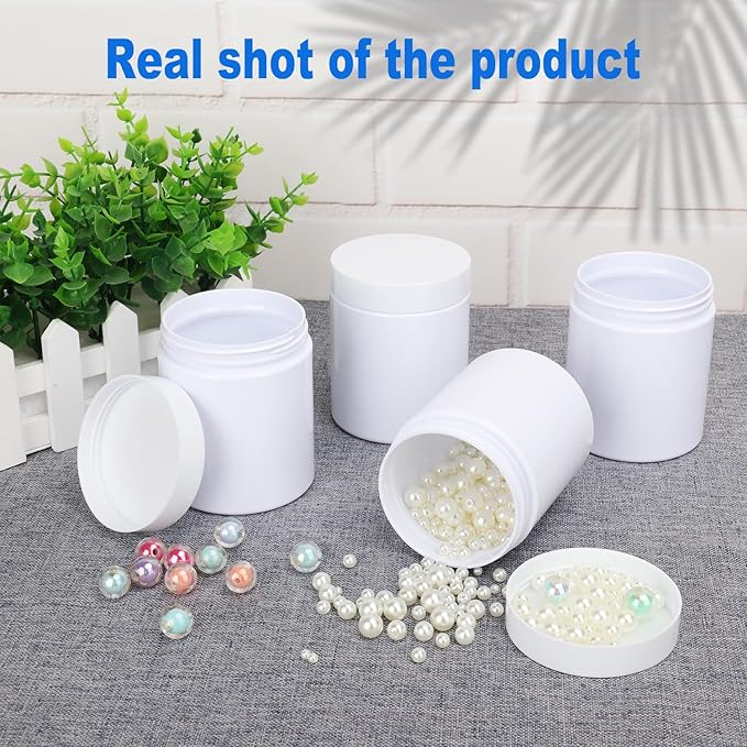 47Packs 8.8oz Plastic White Jars - Image 4