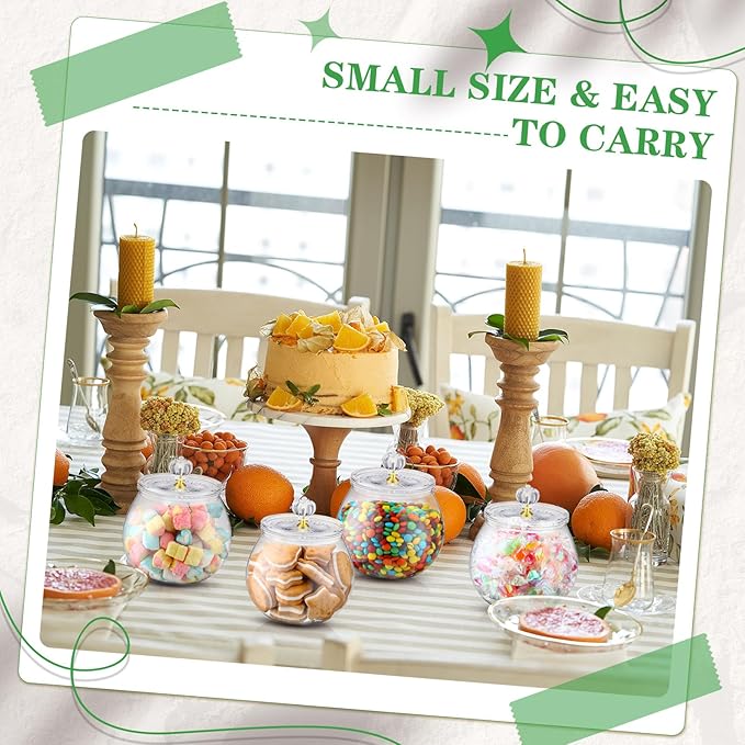 Nuogo 6 Pcs Plastic Candy and Cookie Jar - Image 5