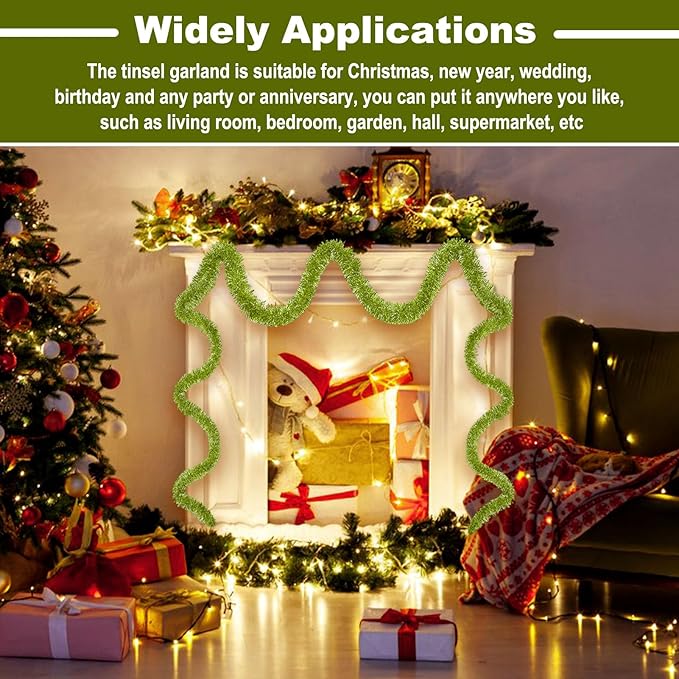 25 Feet Metallic Twist Tinsel Garland - Image 4