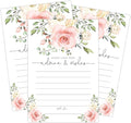 Your Main Event Prints Blush Floral Advice and Wishes Cards by YourMainEventPrints