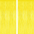 2 Pack Backdrop Curtains, 3.28 FT x 7.05 FT Yellow Color Tinsel Backdrop by ZATAYE
