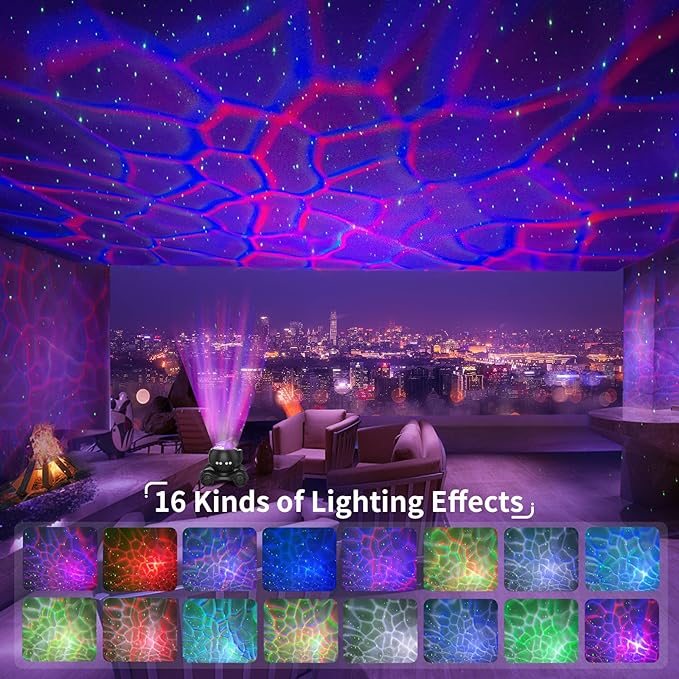 ENOKIK Star Projector, Galaxy Projector Built-in Bluetooth Speaker and 8 White - Image 2