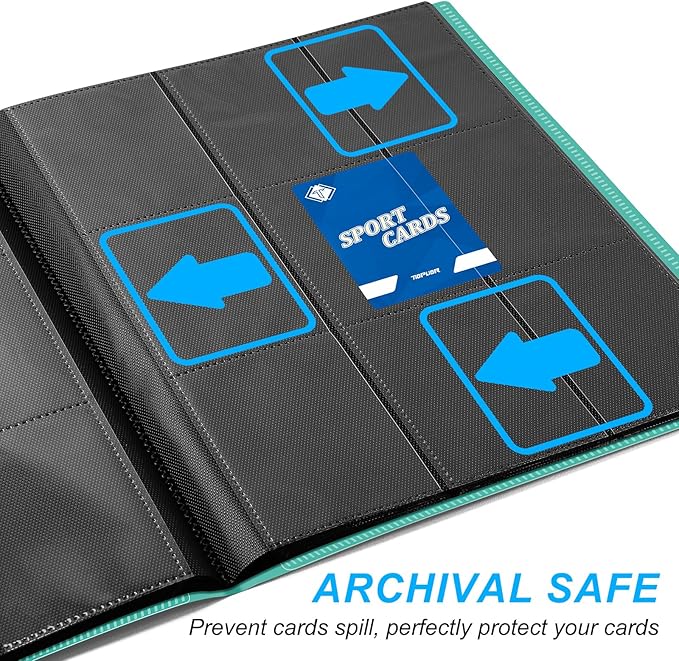 9 Pockets Card Binder for Trading Cards, Baseball Card Collection Binder - Image 4