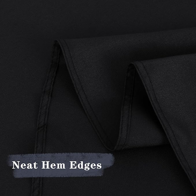 sancua 10 Pack Round Tablecloth Black 90 Inch - Image 3