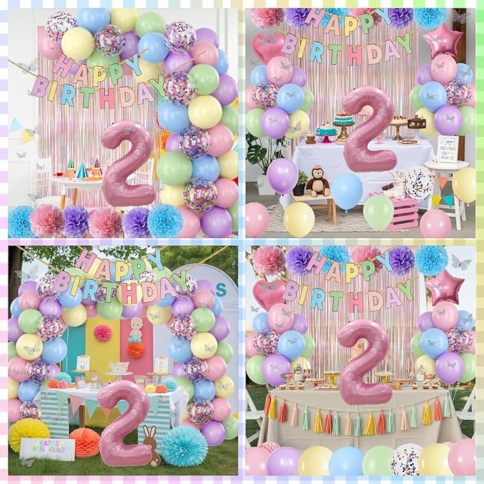 Pastel 2nd Birthday Party Decorations - Image 7
