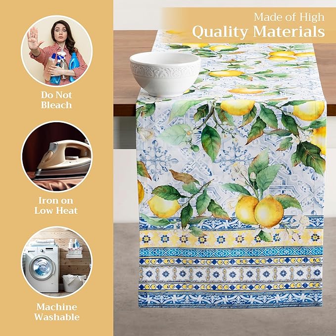Maison d' Hermine Table Runner 100% Cotton Single Layer Table Runners 72 inches - Image 3