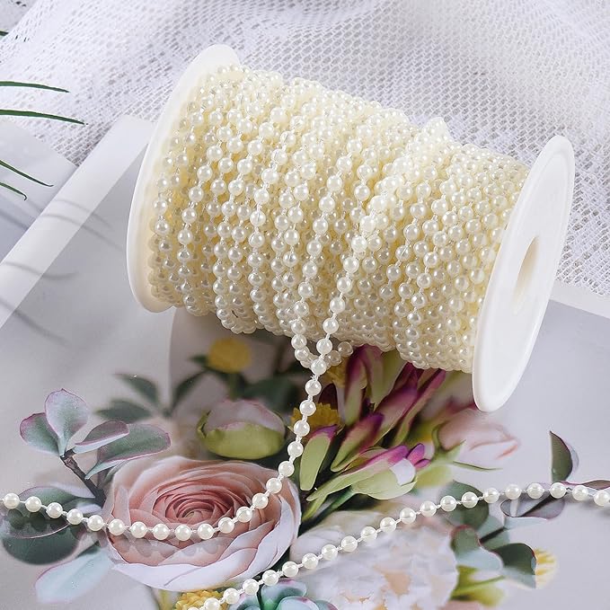 4mm Faux Pearl Beads String Garland Pearls - Image 3