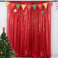 ShiDianYi Sequin Backdrop Curtain 10x10 FT Red Sequins Fabric Drapes by ShiDianYi
