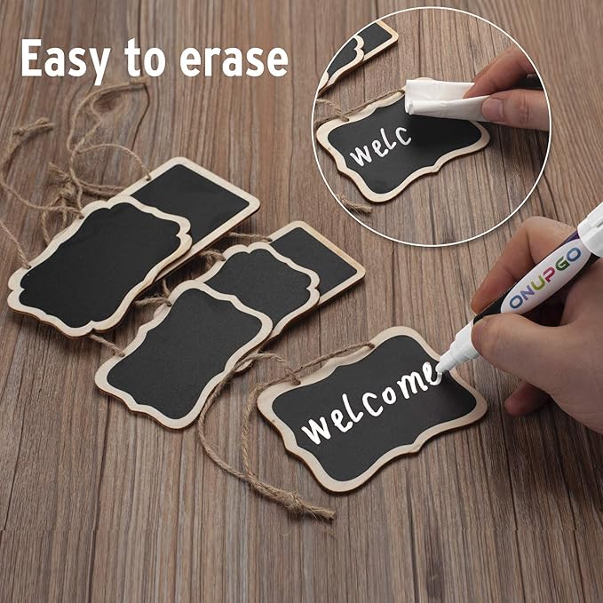 ONUPGO 20 Pack Mini Chalkboard Tags - Image 4