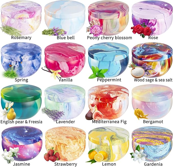 16 Pack Scented Candles Set for Home, Relaxing Stress Relief, Aromatherapy - Image 2