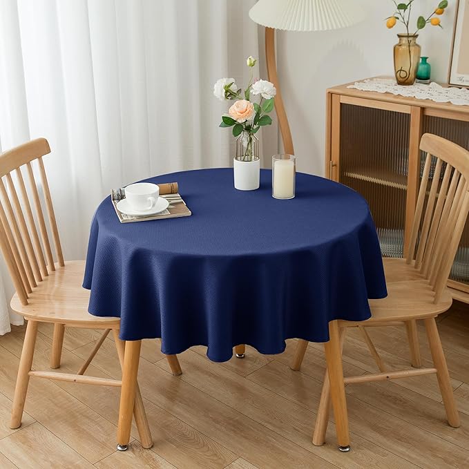 Biscaynebay Textured Fabric Round Tablecloths 70", Parties etc Machine Washable - Image 8