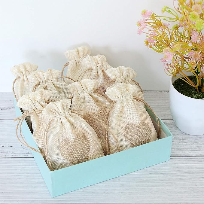 SumDirect Heart Burlap Bags - Image 6