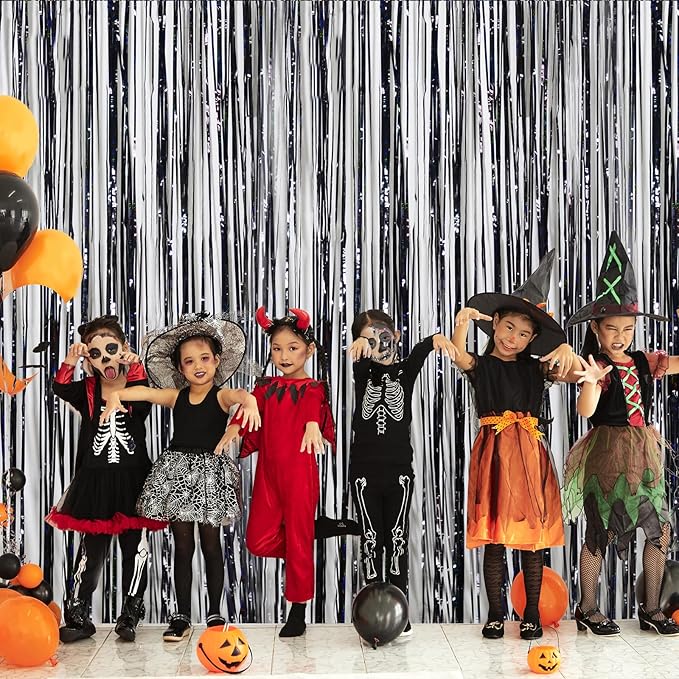Foil Fringe Curtains Halloween Decor Party Decorations - Image 5