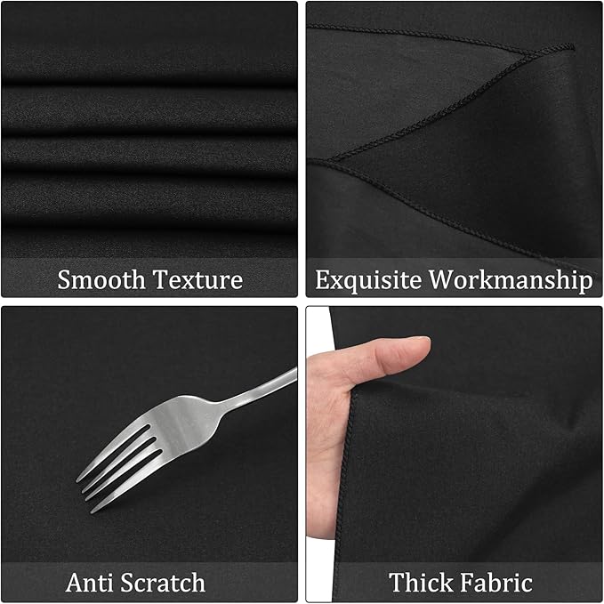 8 Pack Premium Round Tablecloth 120 Inch Round Table Covers Washable Polyester - Image 3